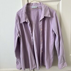 Corduroy Lavender Button-Up Shirt